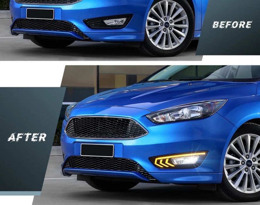 Ford Focus LED ledy *2 rodzaje* światła do jazdy dziennej DRL halogen