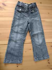 Spodnie dziewczęce jeansowe szerokie nogawki 110
