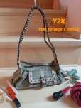 Torebka- bagietka,Y2K, real vintage,nowa, metka,Reporter, klamry,paski