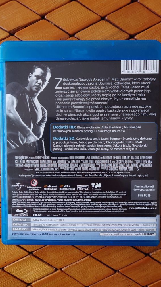 Ultimatum Bourne'a polskie wydanie filmu blu-ray