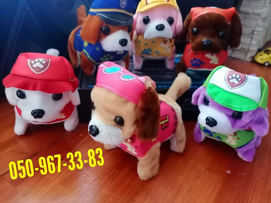 Щенячий патруль, бегает, лает, Скай,гонщик, маршал,зума,Роки,крепыш