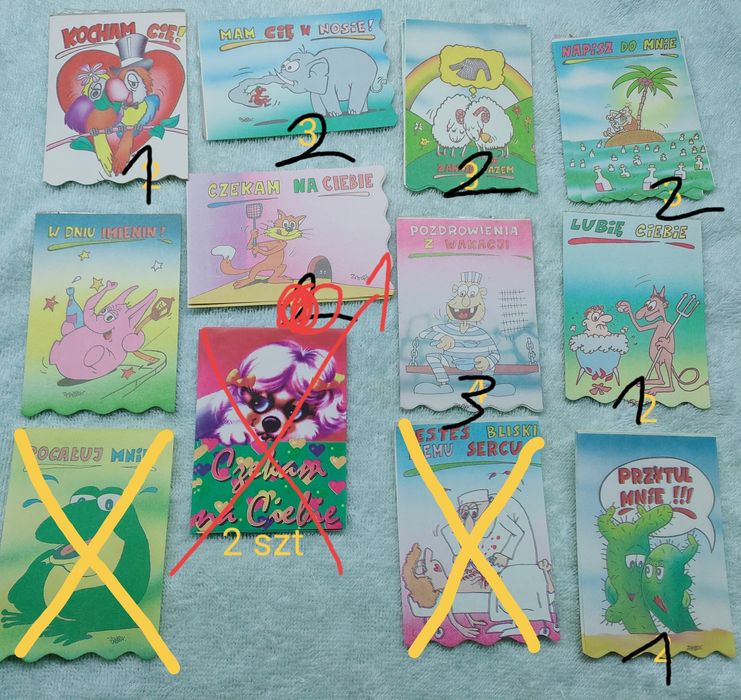 Karteczki kolekcjonerskie śmieszne napisy humor