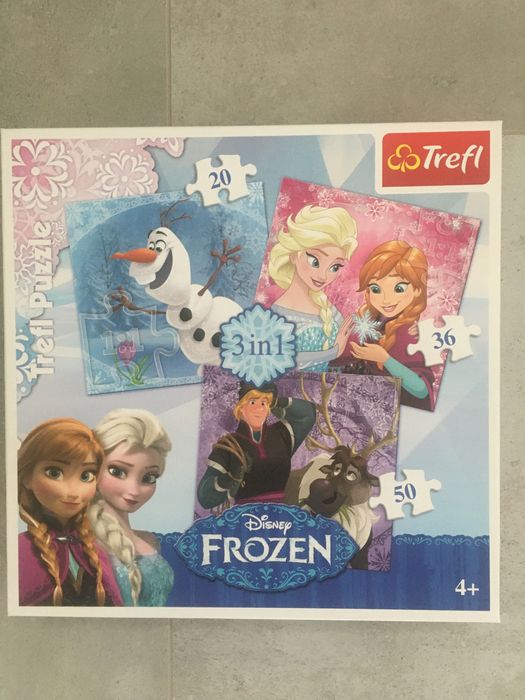 Puzzle Trefl 3w1 motyw Frozen