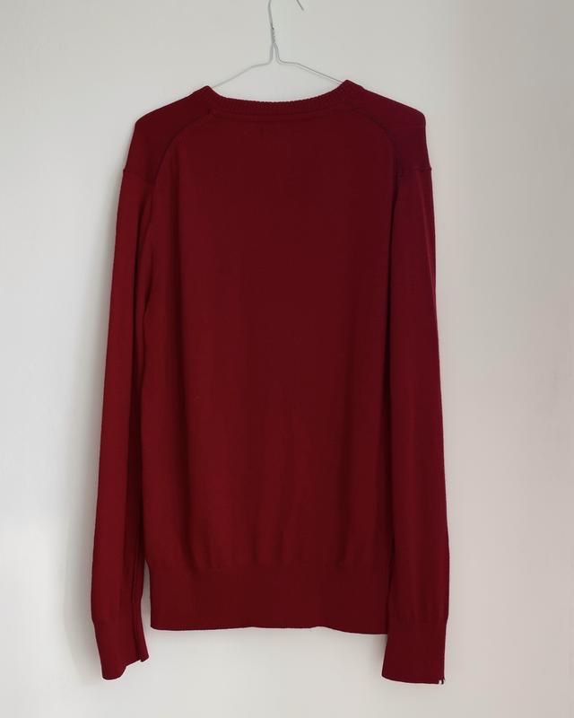 Красный шерстяной свитер пуловер napapijri
