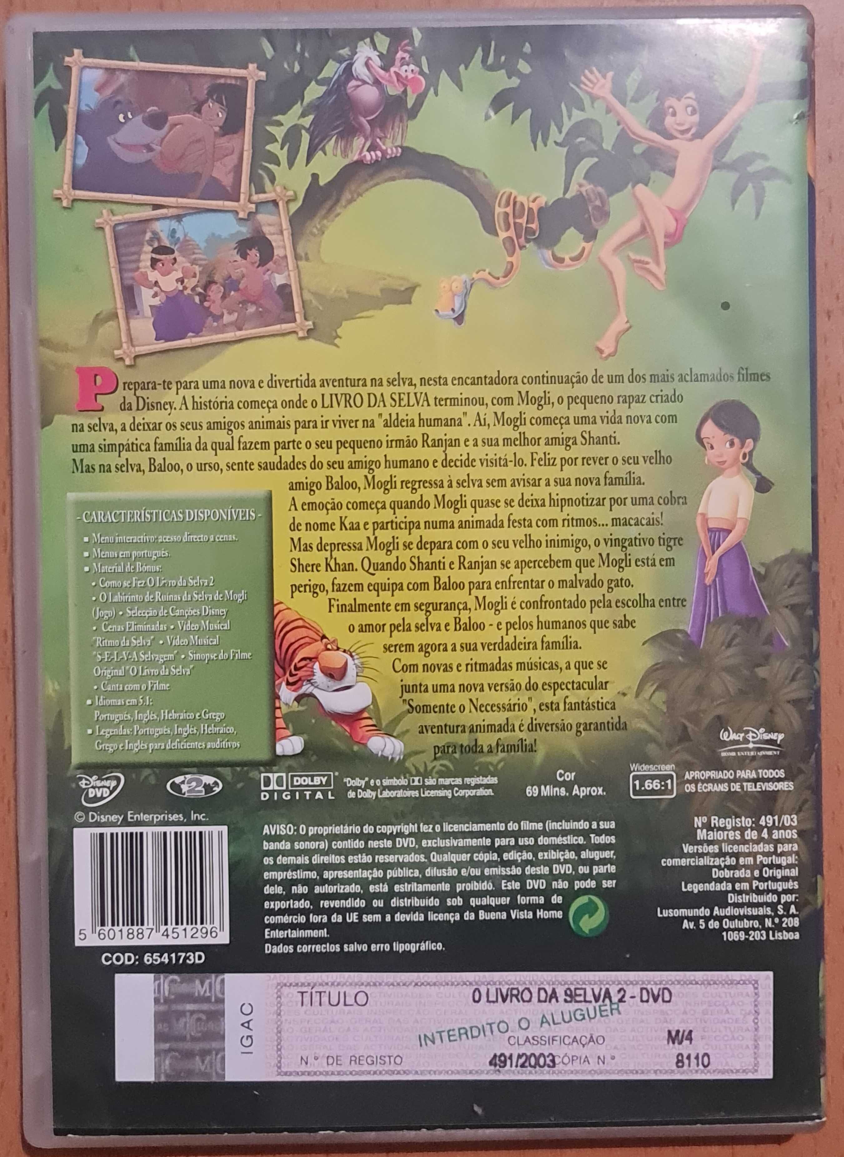 Filme DVD original O Livro da Selva 2