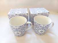 KUBEK latte 450 ml Porcelana wzór kpl.=2 NOWE