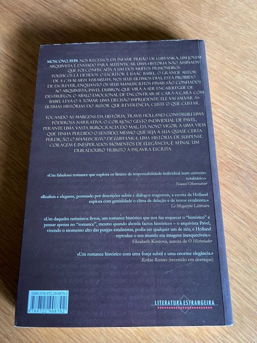 O MANUSCRITO DE LUBYANKA      Travis Holland     portes incluídos