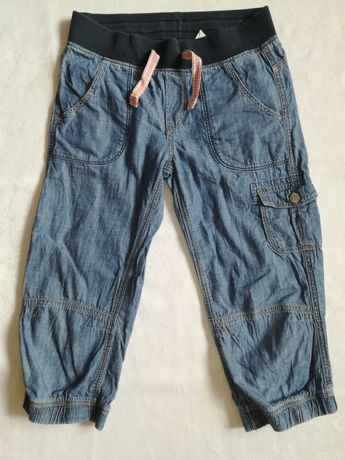 Spodnie jeans bojówki H&M, rozmiar 140