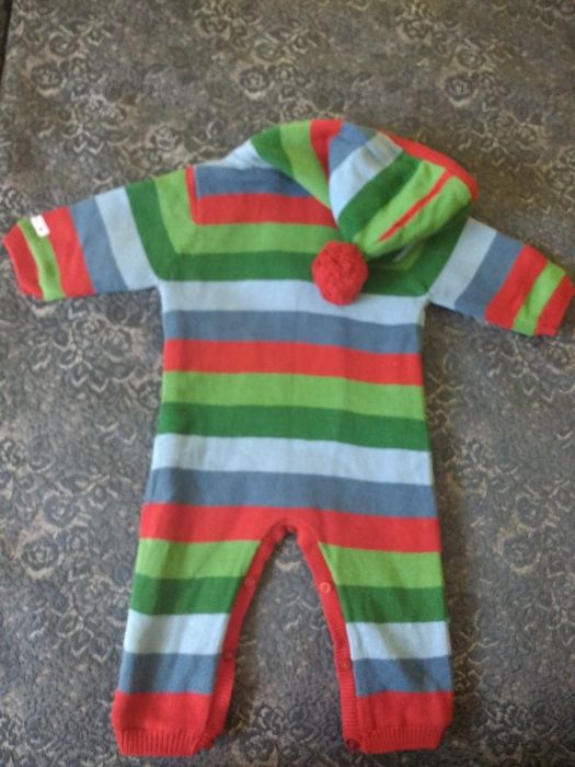 Флисовая поддева комбинезон 9 мес