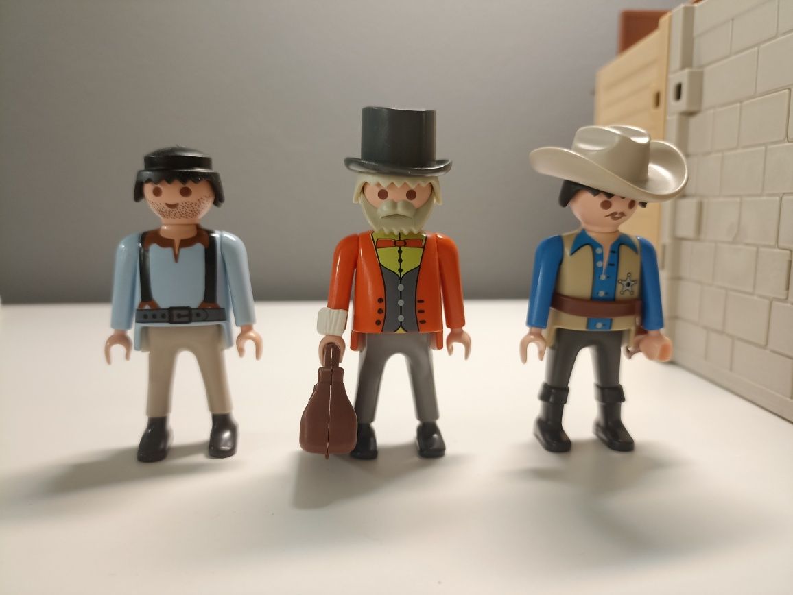 Zestaw Playmobil kowboje szeryf bank