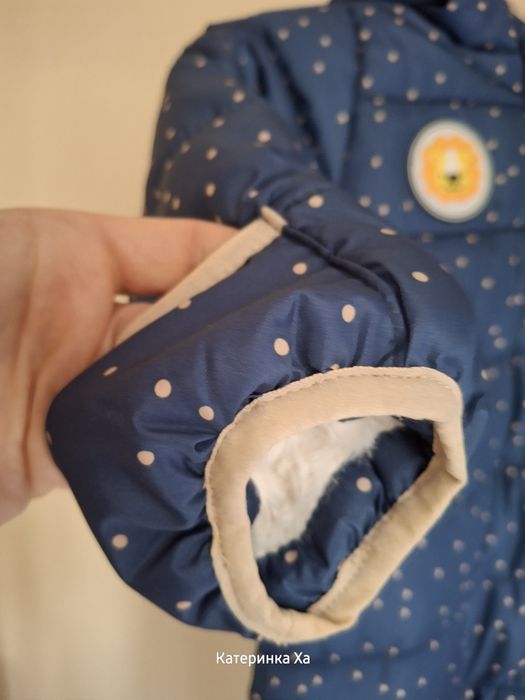 Комбінезон зимовий демісезонний на плюшевій підкладці 74/80 Lily&Dan