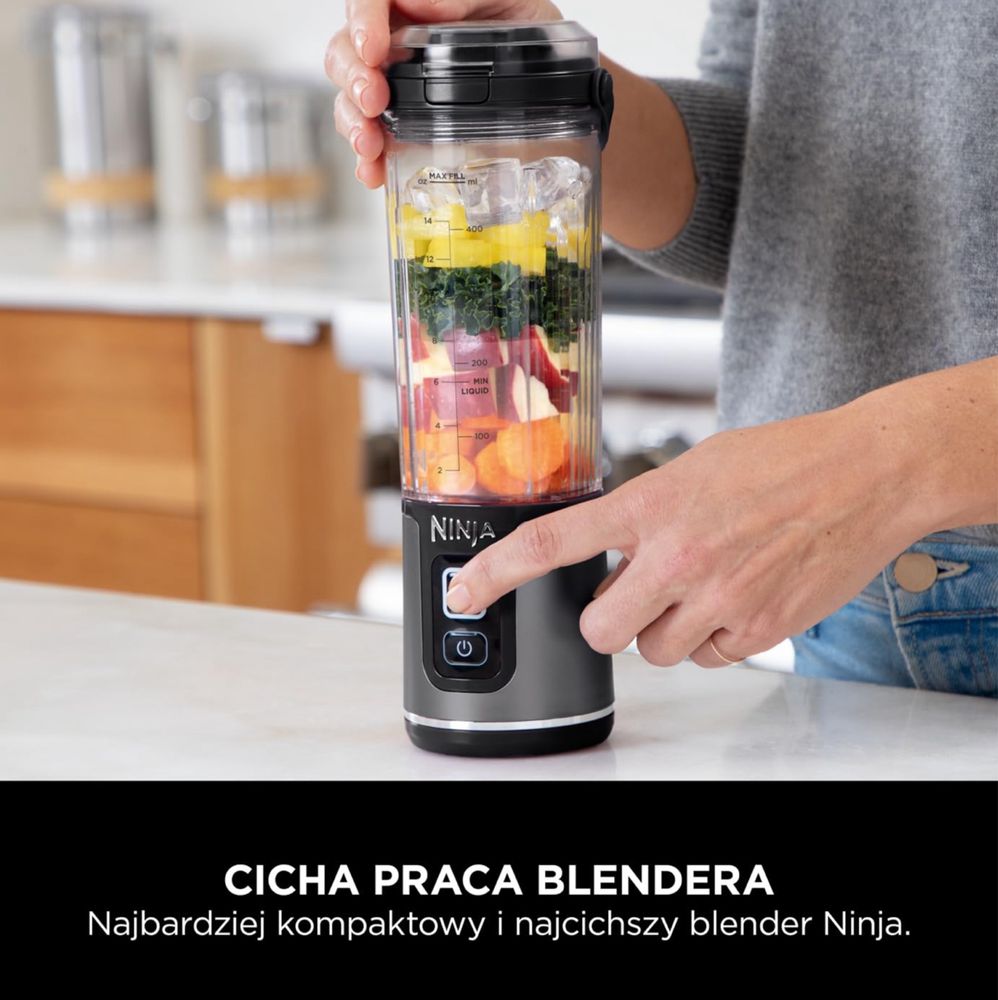 Przenośny Blender Ninja Blast MOCNY 530ml Bezprzewodowy Szczelny Mixer