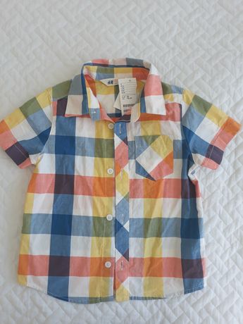 Koszula h&m 92  1,5-2 lata w kolorową kratę nowa