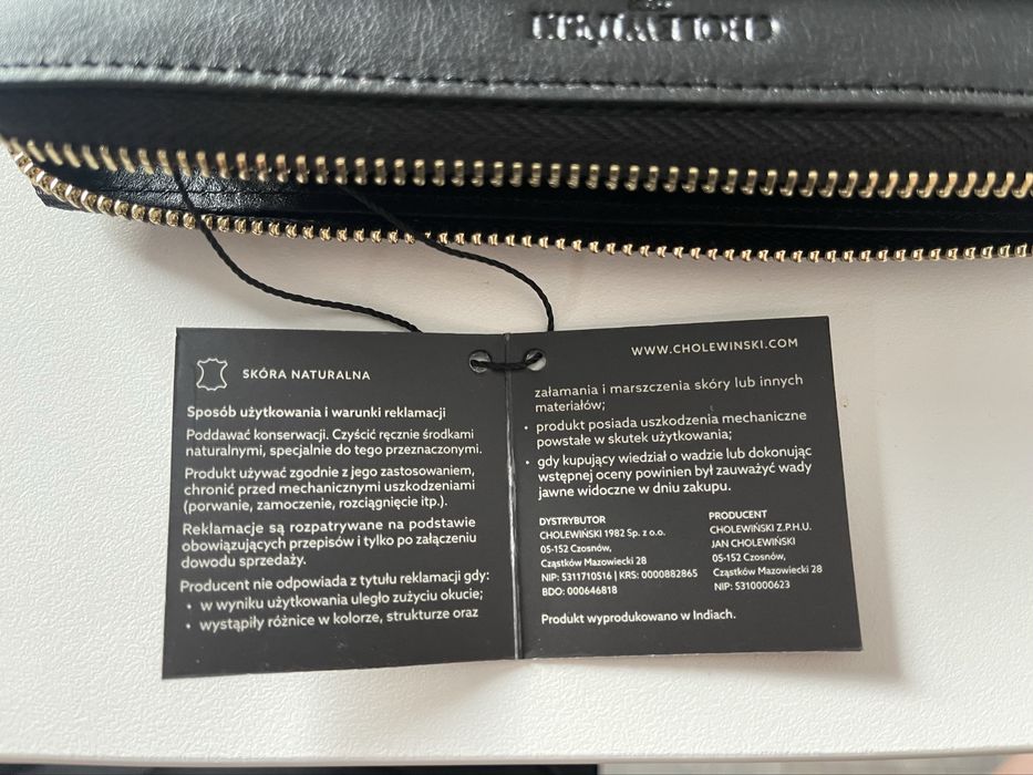Cholewiński nowy portfel skórzany.