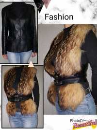 Женский кожаный пиджак куртка