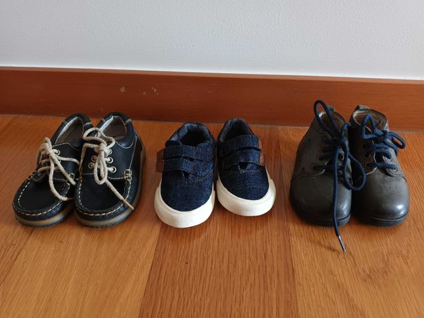 botas + sapatilhas + sapatos, tamanho 18 e 19