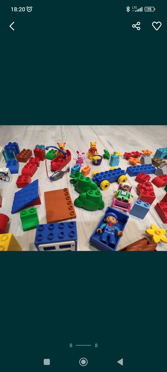 Ogromny zestaw LEGO DUPLO ponad 350 sztuk  Kubuś tygrysek zwierzątka