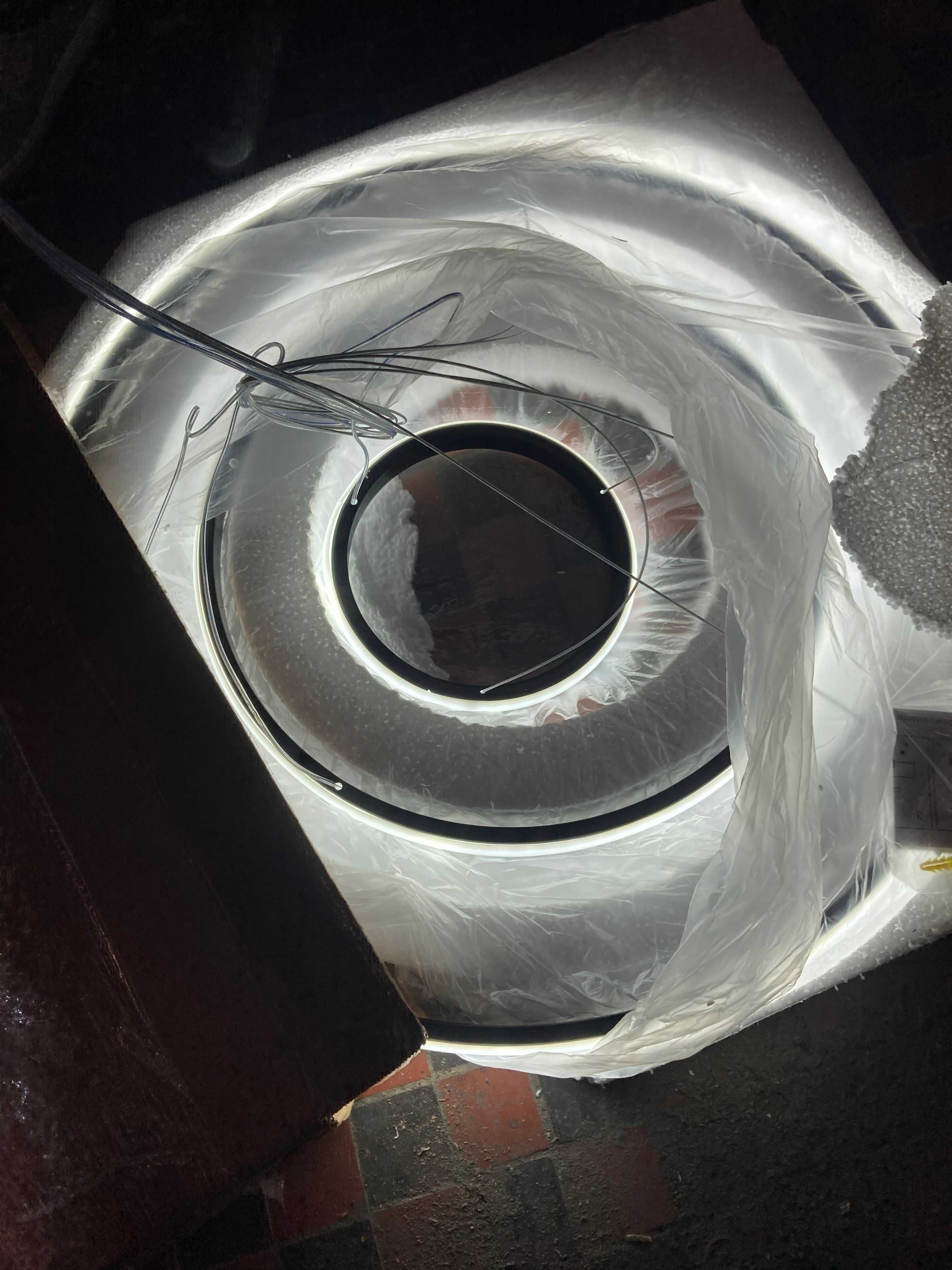 Lampa Wisząca 3 Ringi Sufitowa żyrandol czarna 72W