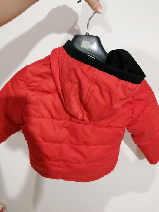 Primark pomarańczowa ocieplana kurtka z kapturem 98cm 2-3 lata