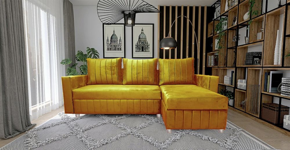 Narożnik DENVER pojemniki Automat wspomagający Rozkładanie Sprężyny