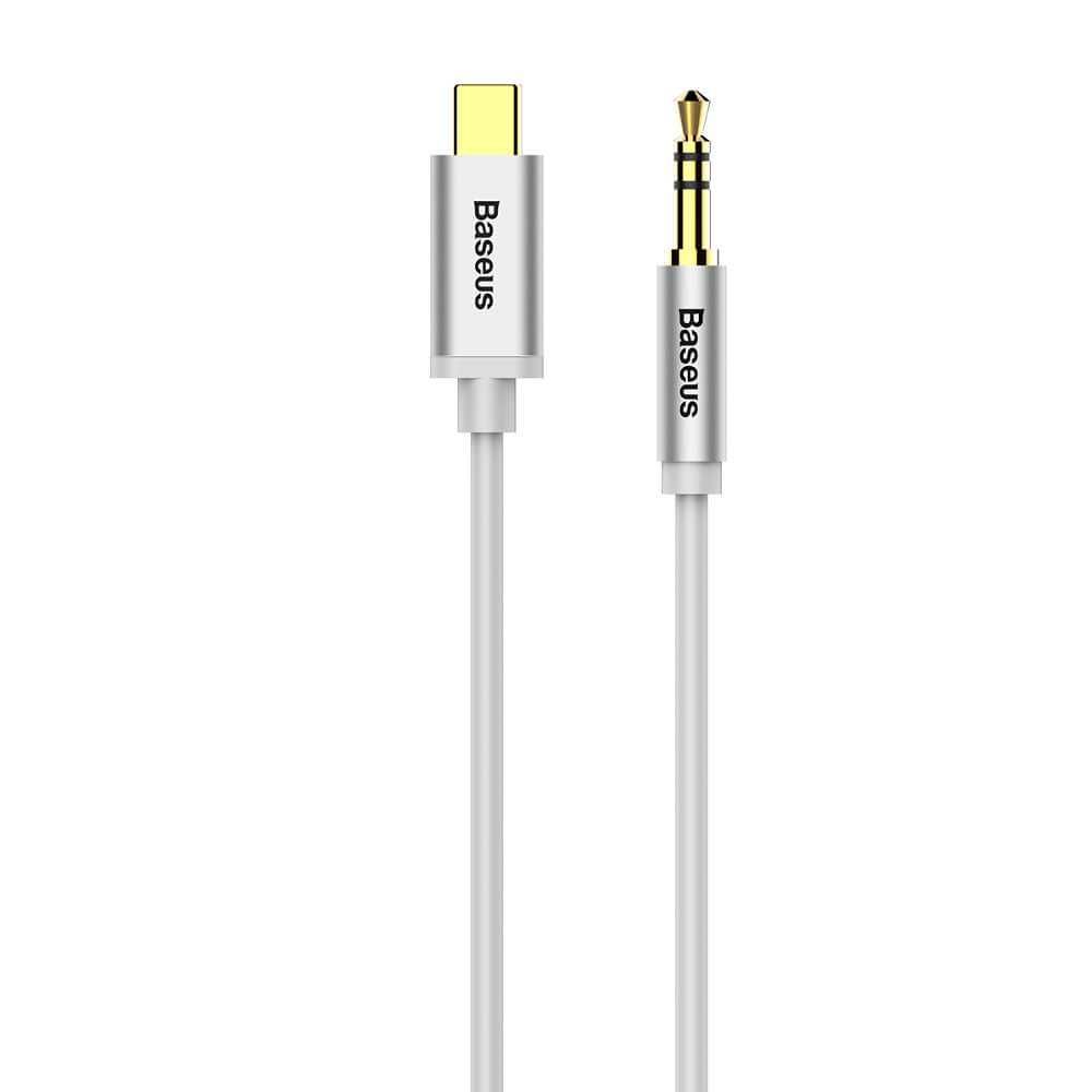 Kabel Baseus M01 USB-C , mini-jack 3,5mm biały 120cm