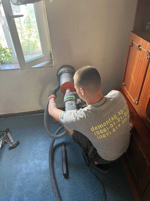 Демонтаж стен, перегородки, стяжки. Алмазная резка. Проемы и арки