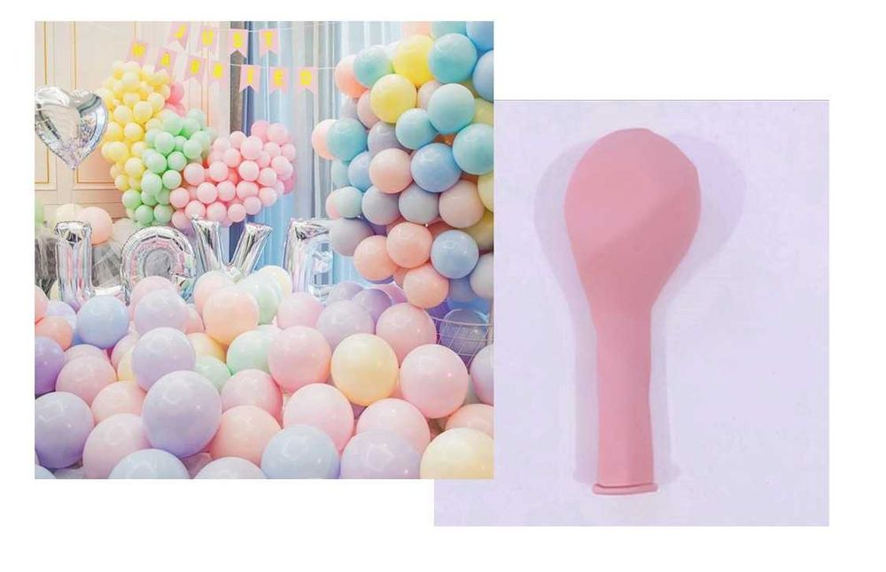 Różowe balony lateksowe pastelowe 30 cm -10 sztuk różowe