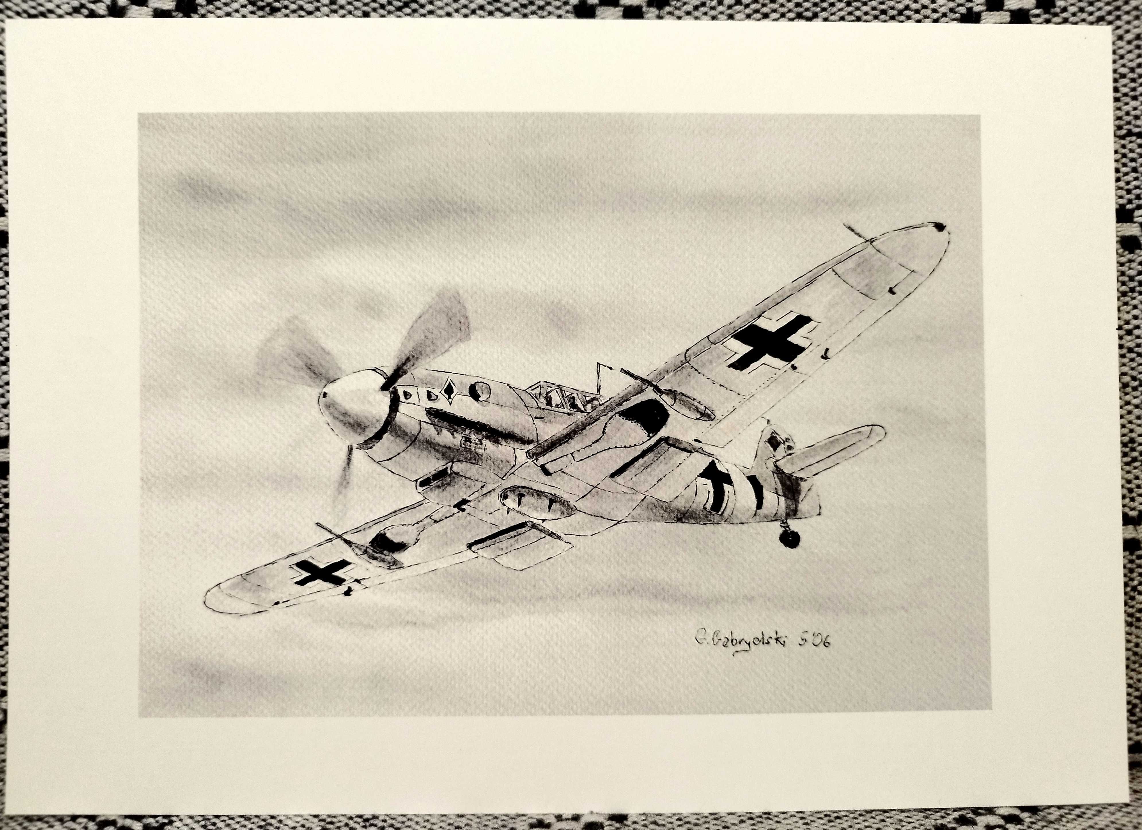 Inkografia Samolot Messerschmitt Bf 109 PREZENT