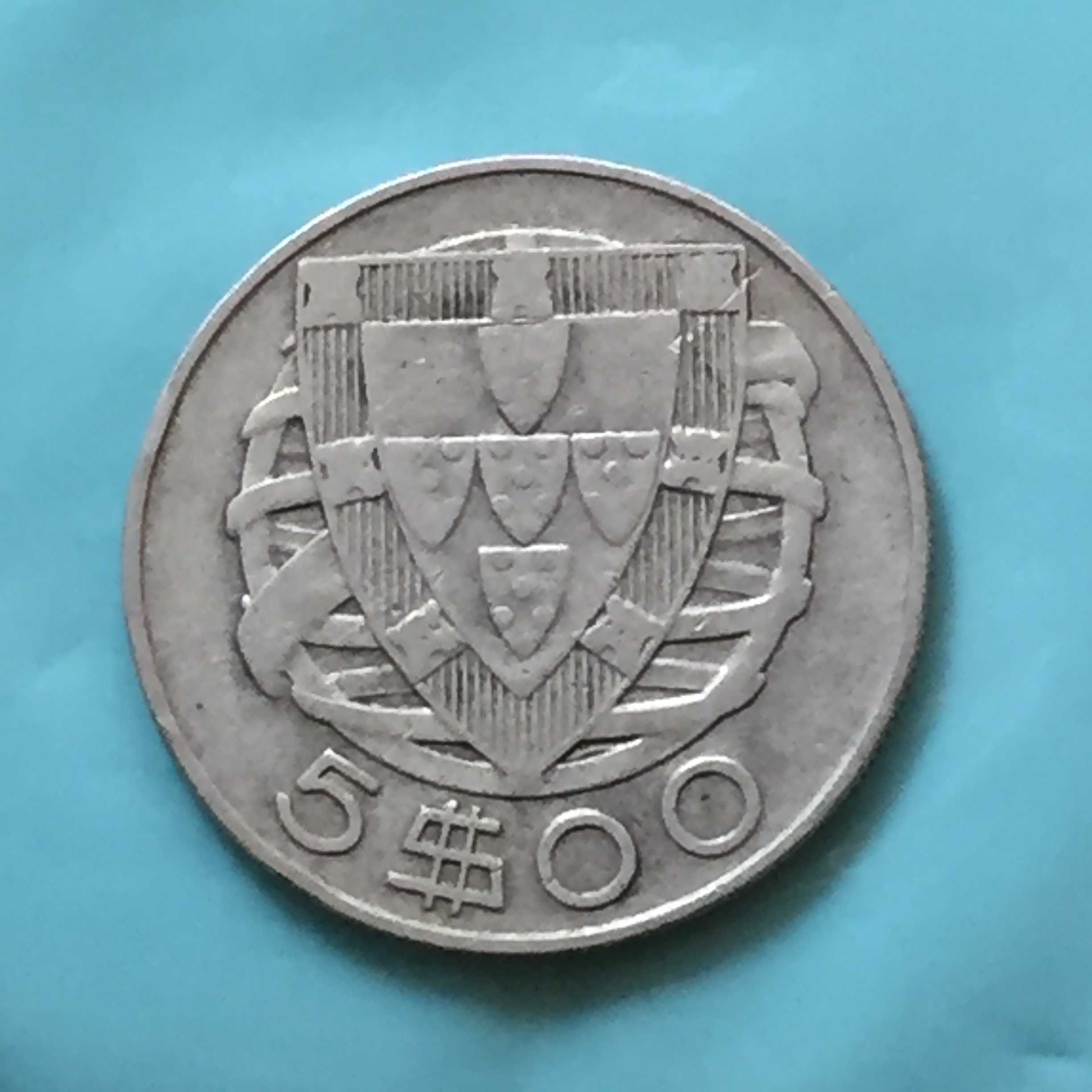 5 escudos 1943 - prata