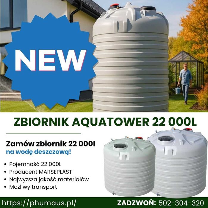 Zbiornik na deszczówkę AQUATOWER 22 000 l