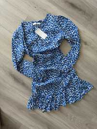 Нова сукня віскоза синя біла zara S