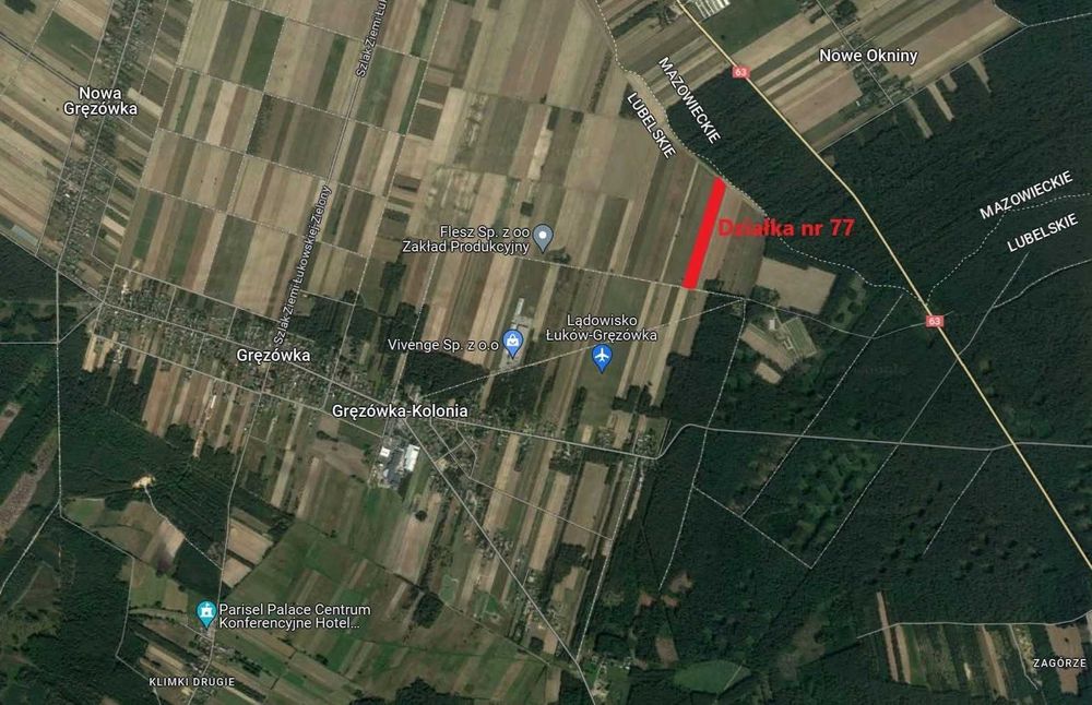 Działki na sprzedaż - budowlana, rolna, łąka Łuków i okolice