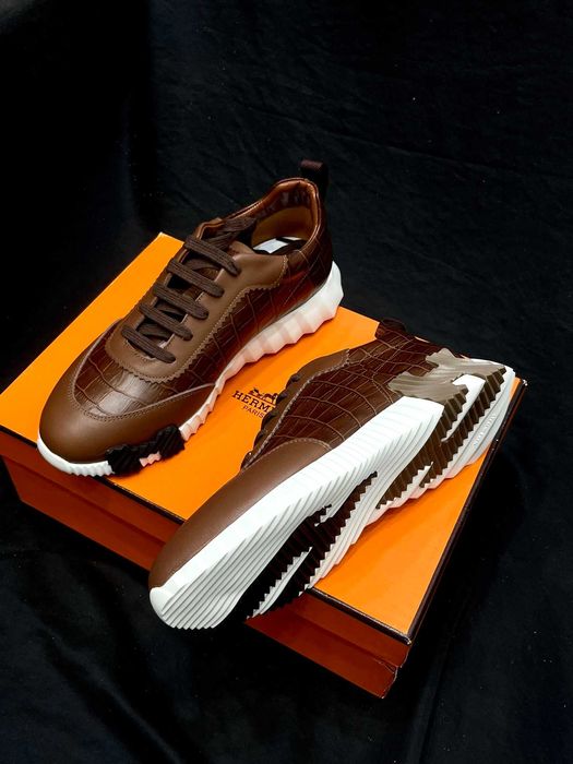 Hermes Korowe buty sportowe, brązowe para buty H, rozmiar 35-44