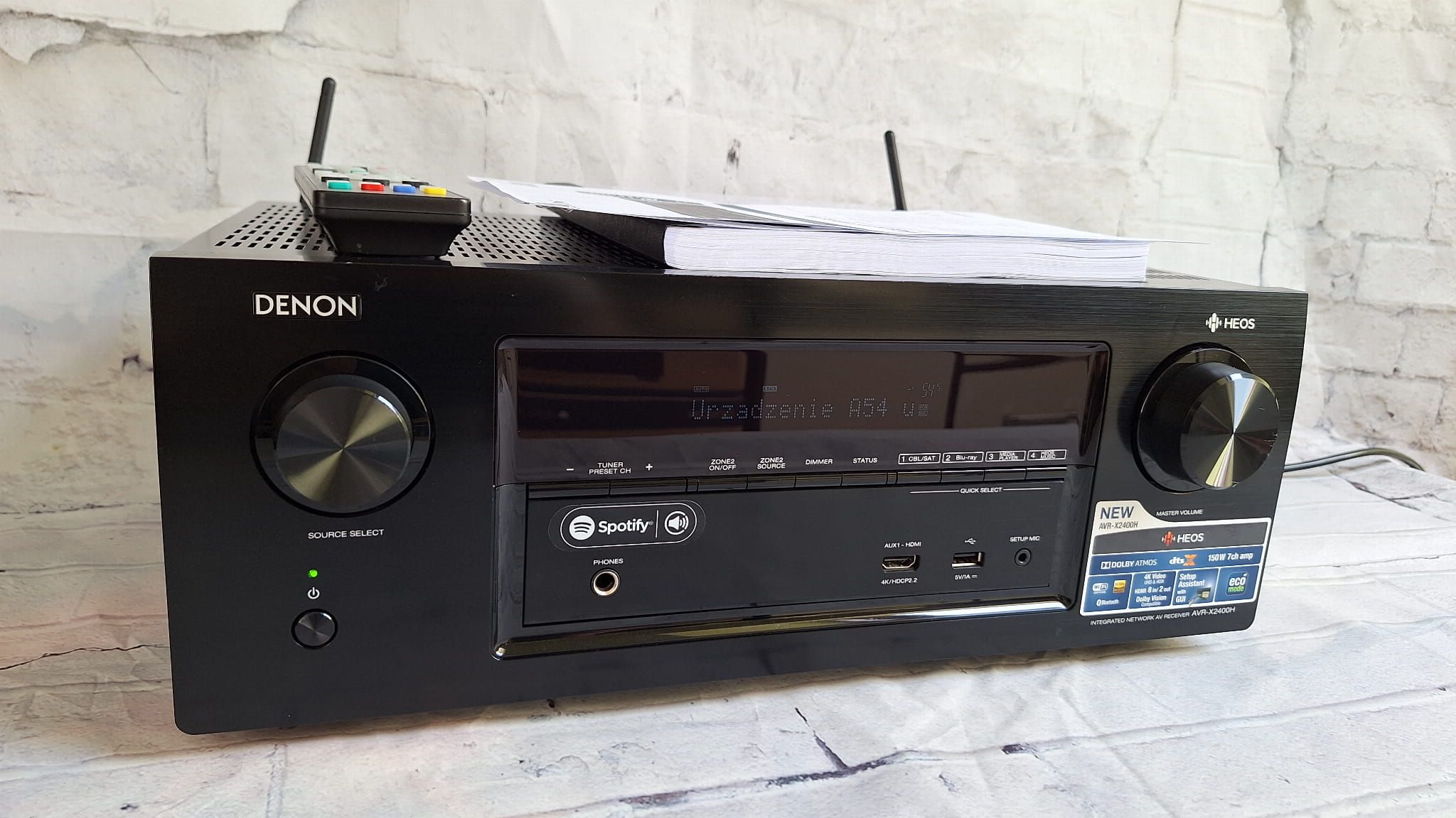 7.2 Denon AVR-X2400 Heos Wifi BT 4k arc  spotify net radio Atmos