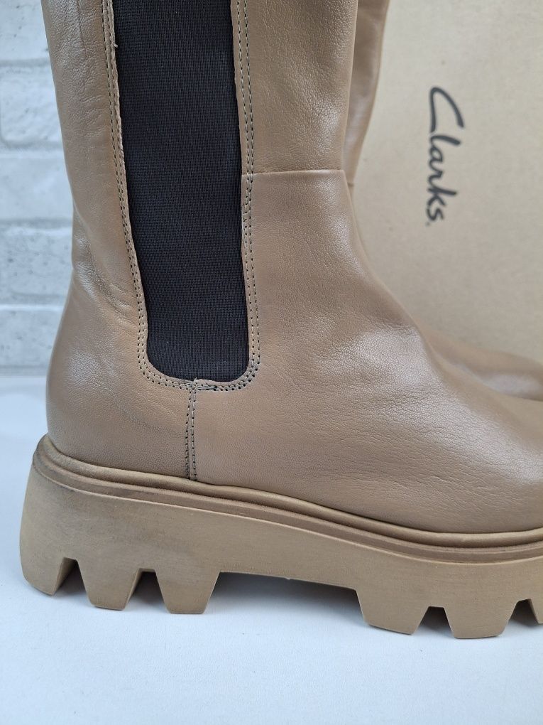 Botki sztyblety Clarks Motive 2.0 r.39,5 skóra naturalna
