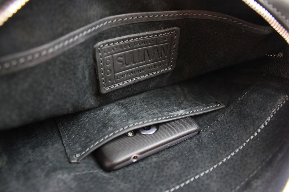 Сумка чоловіча шкіряна на плече SULLIVAN smvp138-1(32) чорна