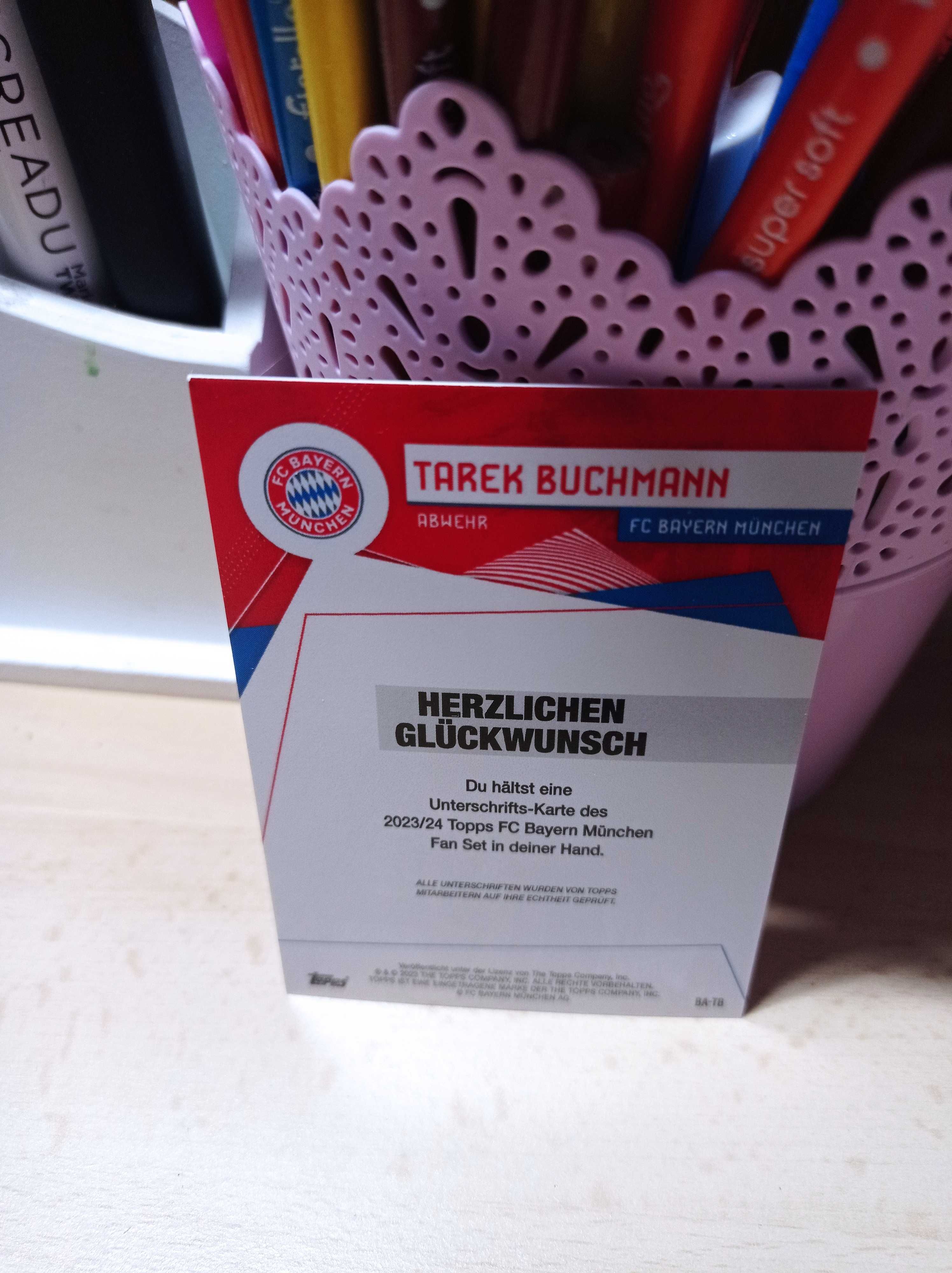 Tarek Buchmann 3/5 autograph topps fan set