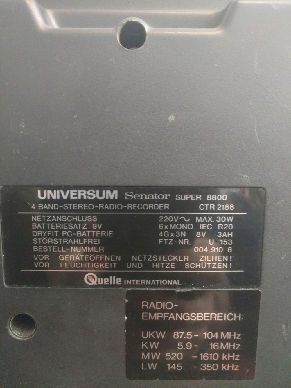 UNIVERSUM Senator super 8800.