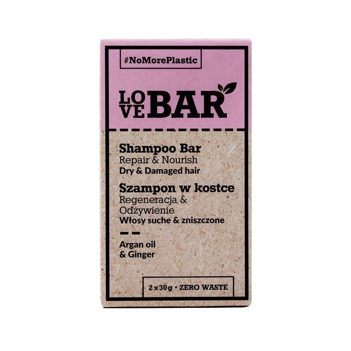 LoveBar Shampoo Bar z Olejem Arganowym i Imbirem 2x30g