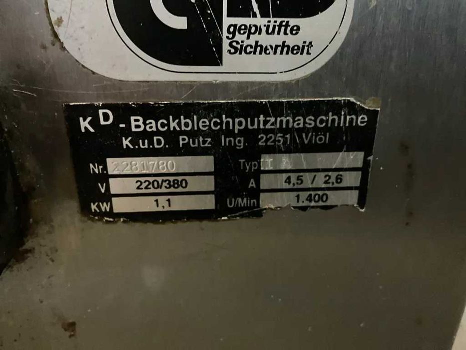 Czyszczarka do blach KD PUTZ | do 500 blach dziennie | 80 cm