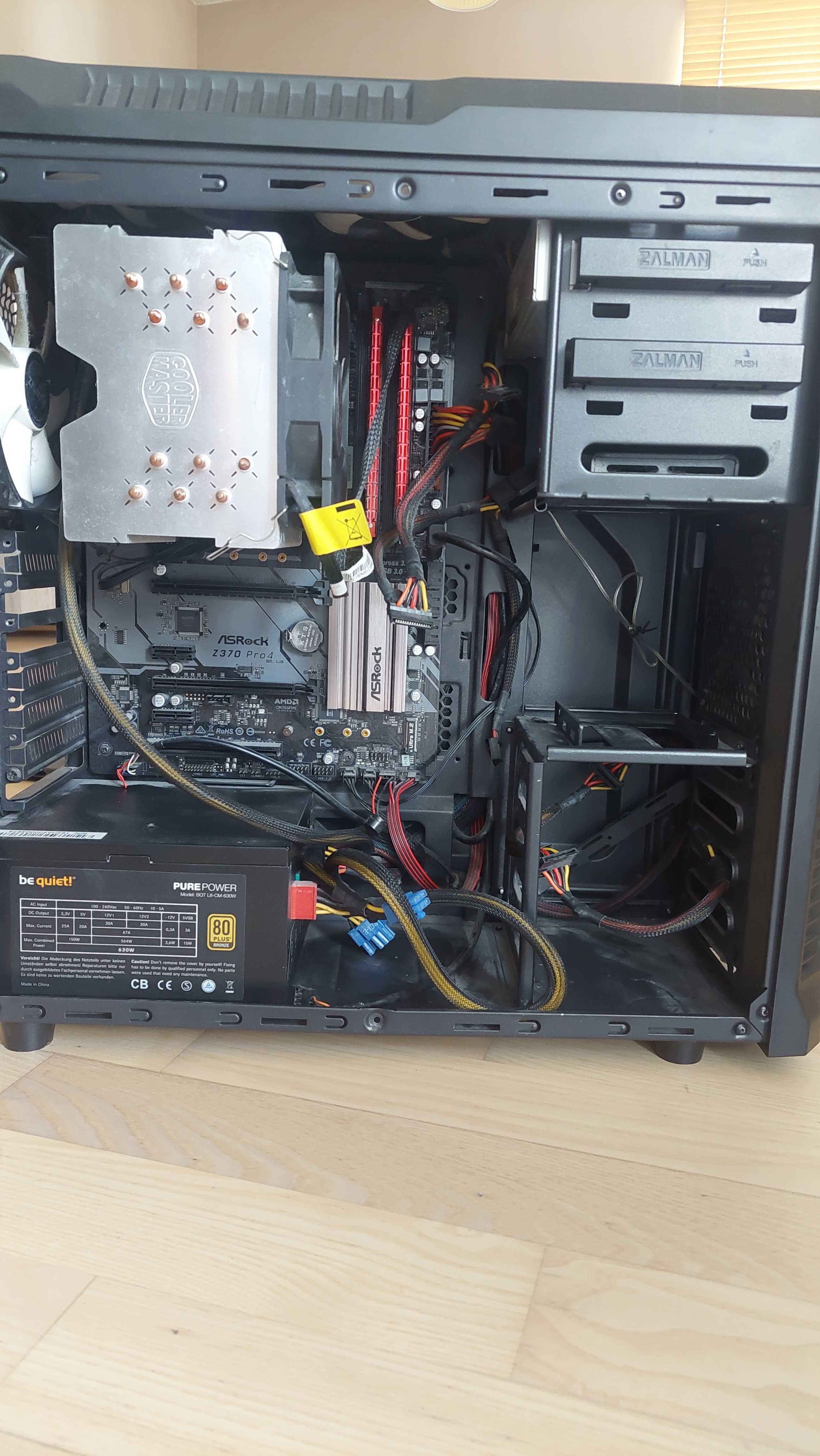 Komputer i5-9600KF 6x4.9ghz AsRock z370 Pro4 16gb ram BeQuiet 630W