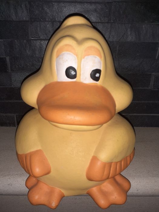 Decoração pato em barro tamanho medio