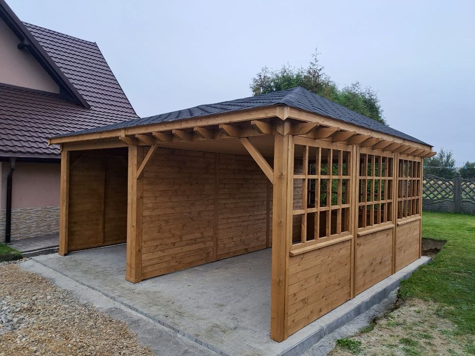 Altana z Wiatą Garażową 6x6 Garaż Wiata Altana
