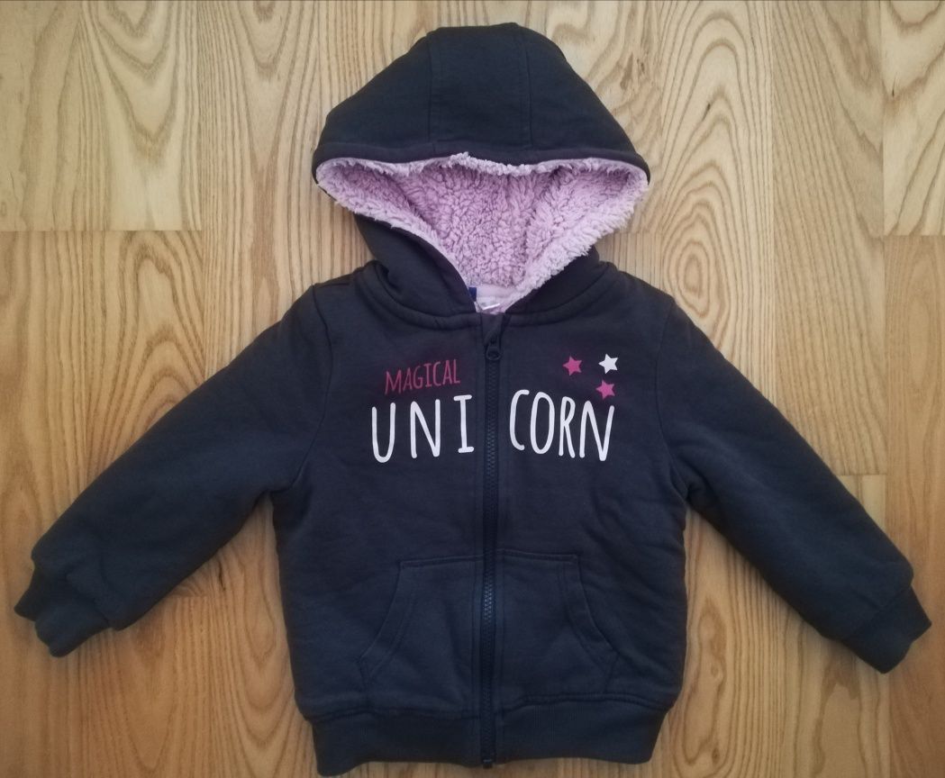 Bluza ciepła na futerku Lupilu unicorn 98/104