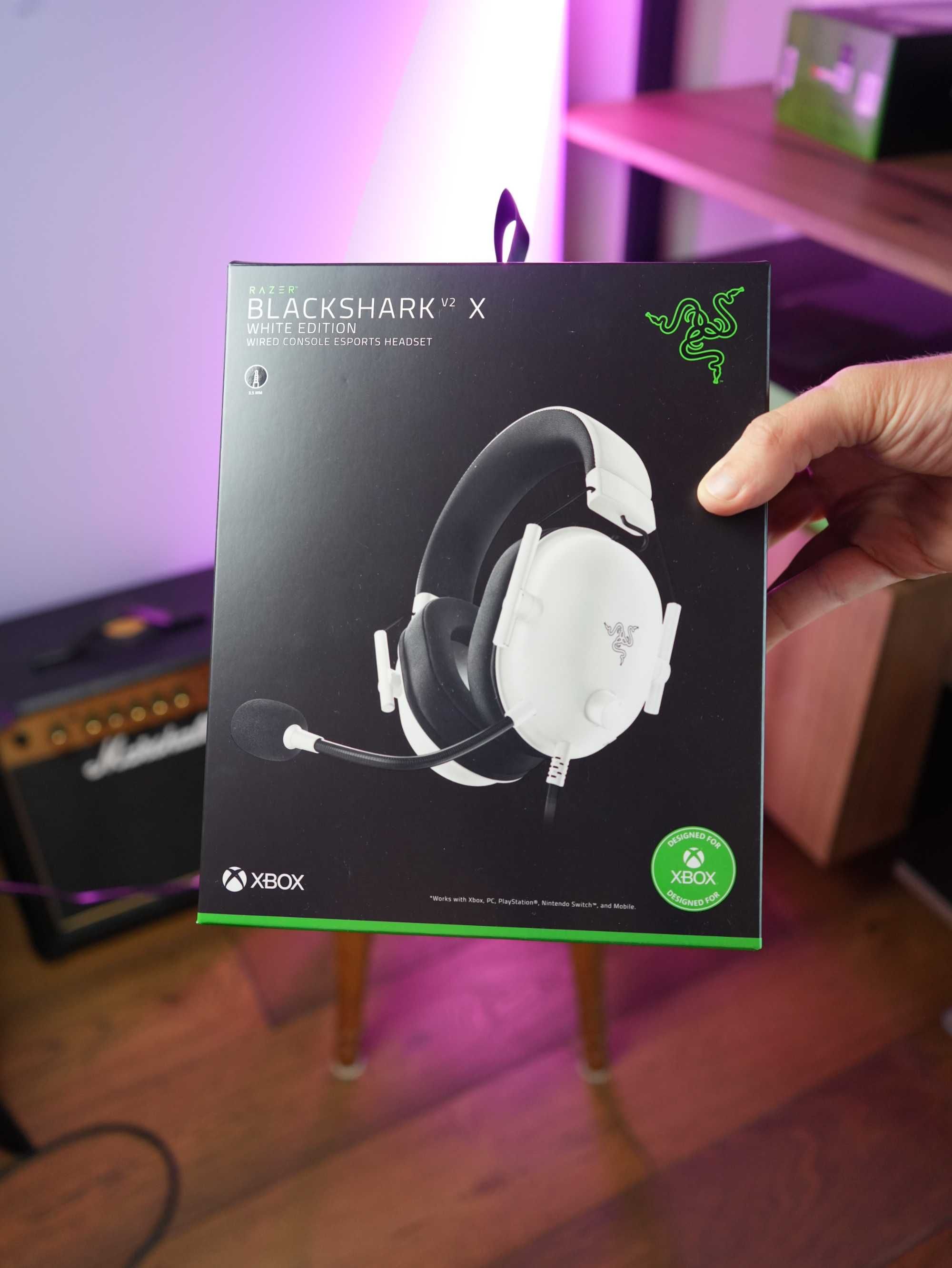Słuchawki Razer BlackShark V2 X White | Nowe | Xbox / PC / PS / Switch