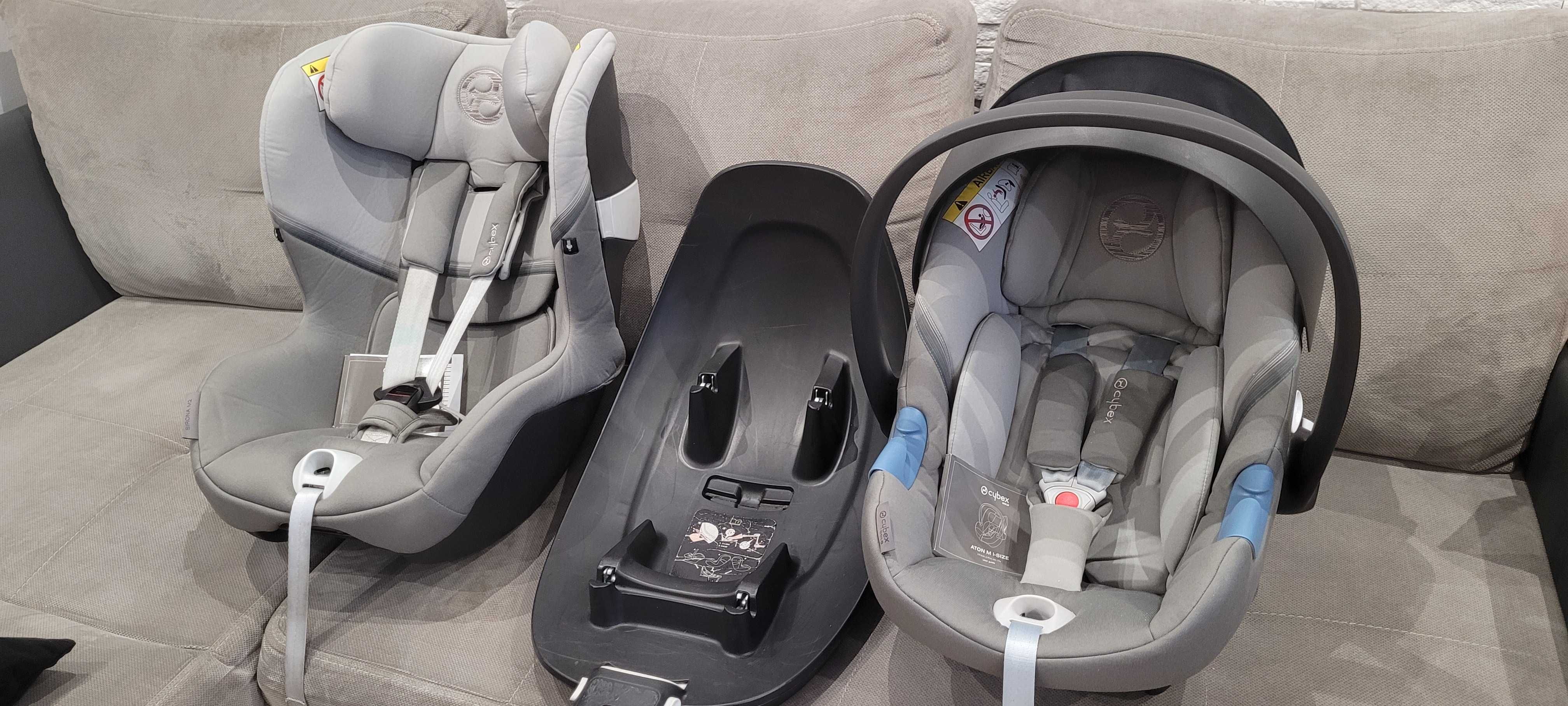 Fotelik  Cybex Aton M, Cybex Sirona M2 i baza M KOMPLET