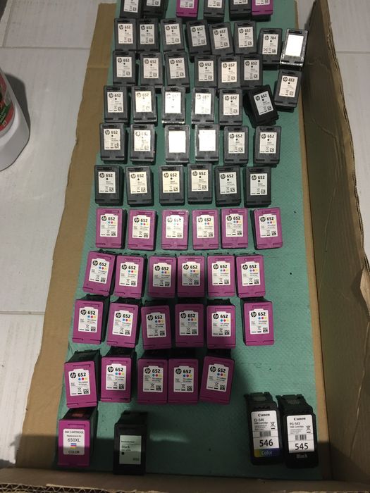 Puste tusze, kartridże HP - 66 sztuk