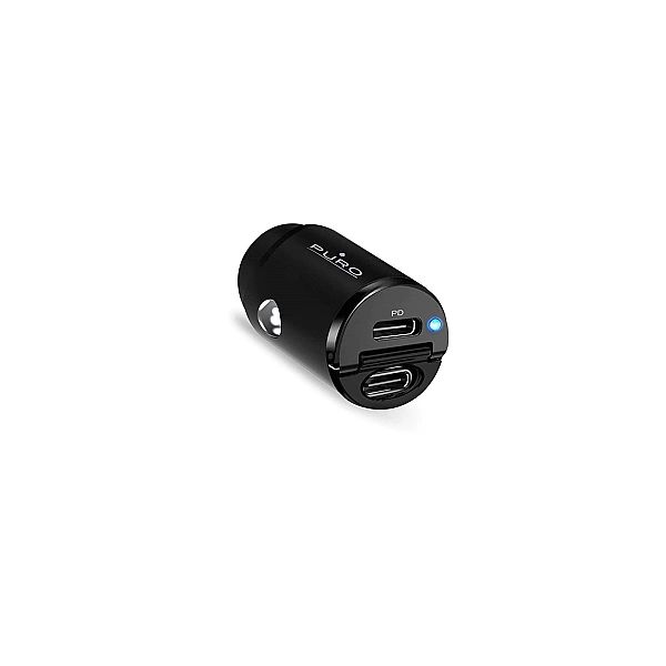 Ładowarka samochodowa Puro Mini 30W Power Delivery 2 x USB-C - czarna
