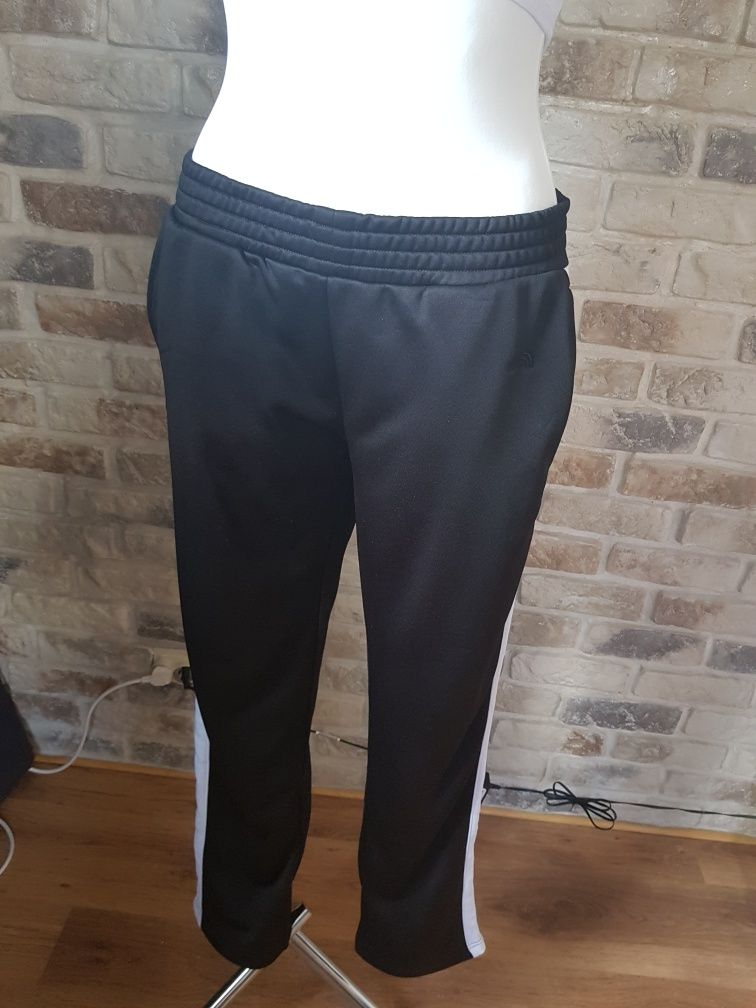Czarne spodnie dresy lampas jogging M