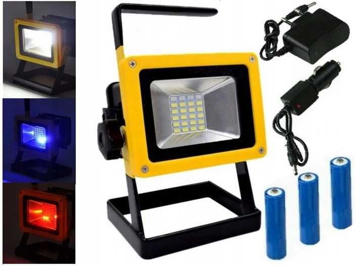 Przenośny Halogen LED Akumulatorowy 100W LAMPA LED IDEALNY DO DOMU